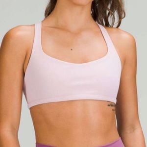 Lululemon NWOT free to be ribbed bra pink peony * light support, A/B cup